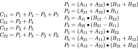 Operaciones Strassen